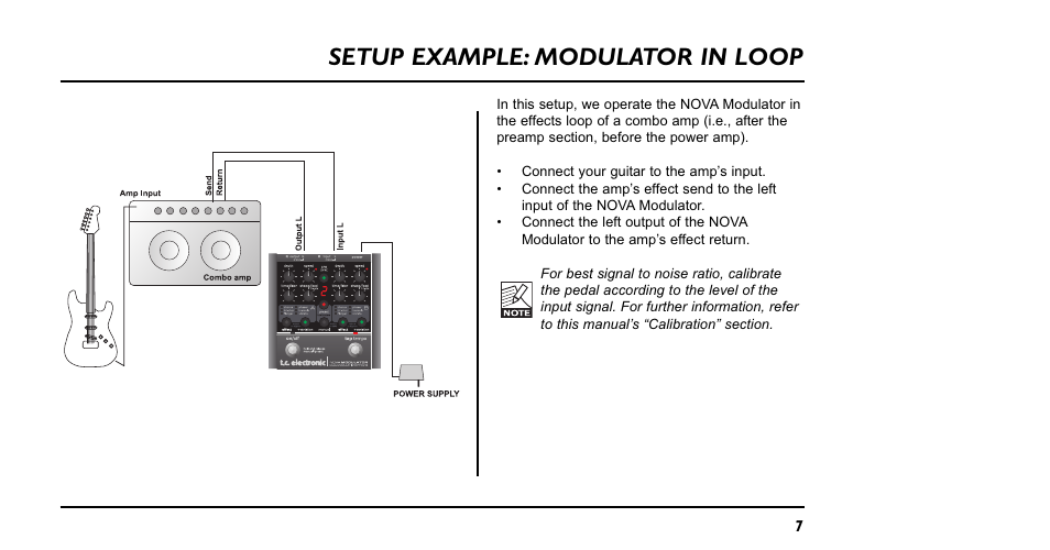 Setup example: modulator in loop | TC Electronic NM-1 Nova Modulator User Manual | Page 7 / 34