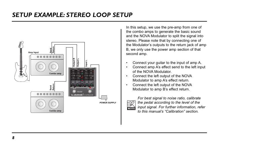 Setup example: stereo loop setup | TC Electronic NM-1 Nova Modulator User Manual | Page 8 / 34