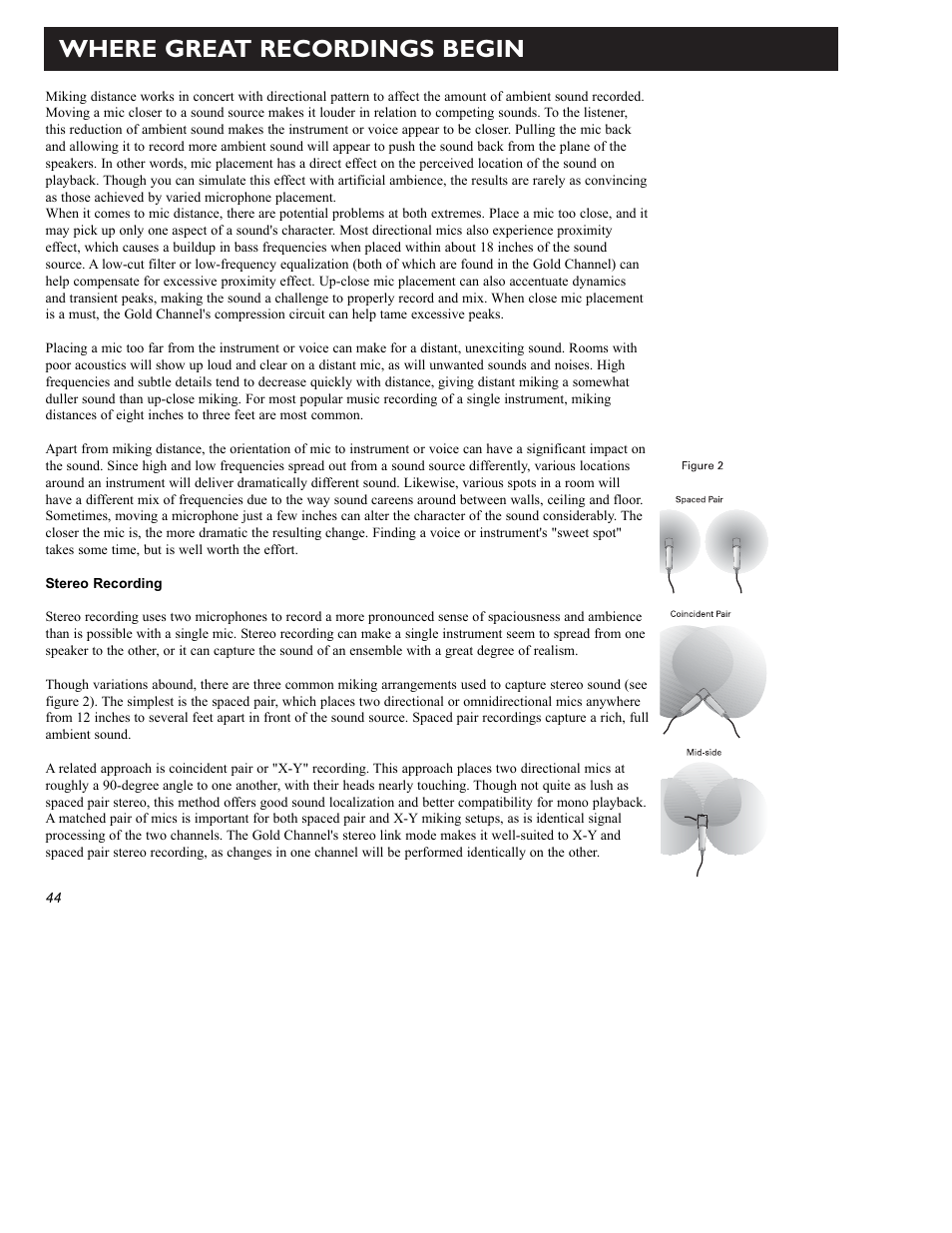 Where great recordings begin | TC electronic SDN BHD Gold Channel User Manual | Page 44 / 45