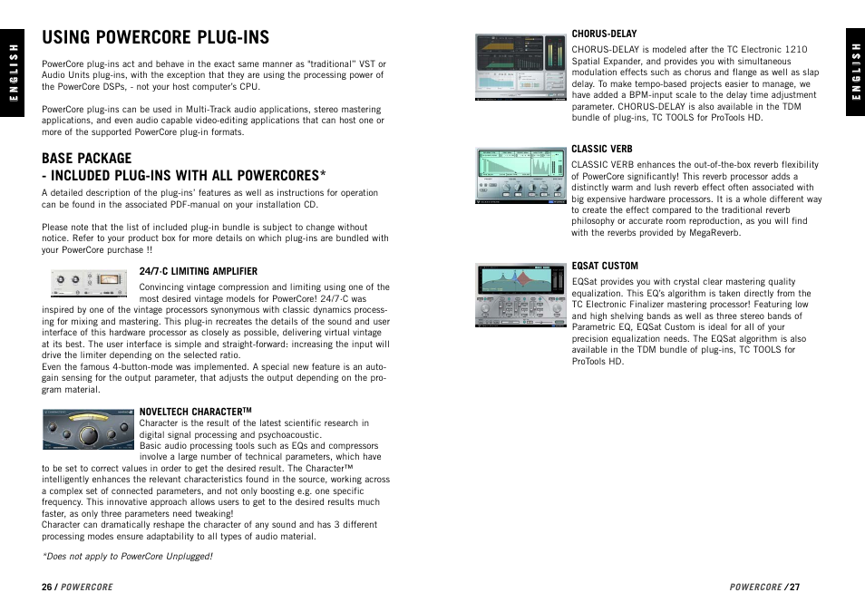 Using powercore plug-ins | TC electronic SDN BHD PowerCore User Manual | Page 15 / 22
