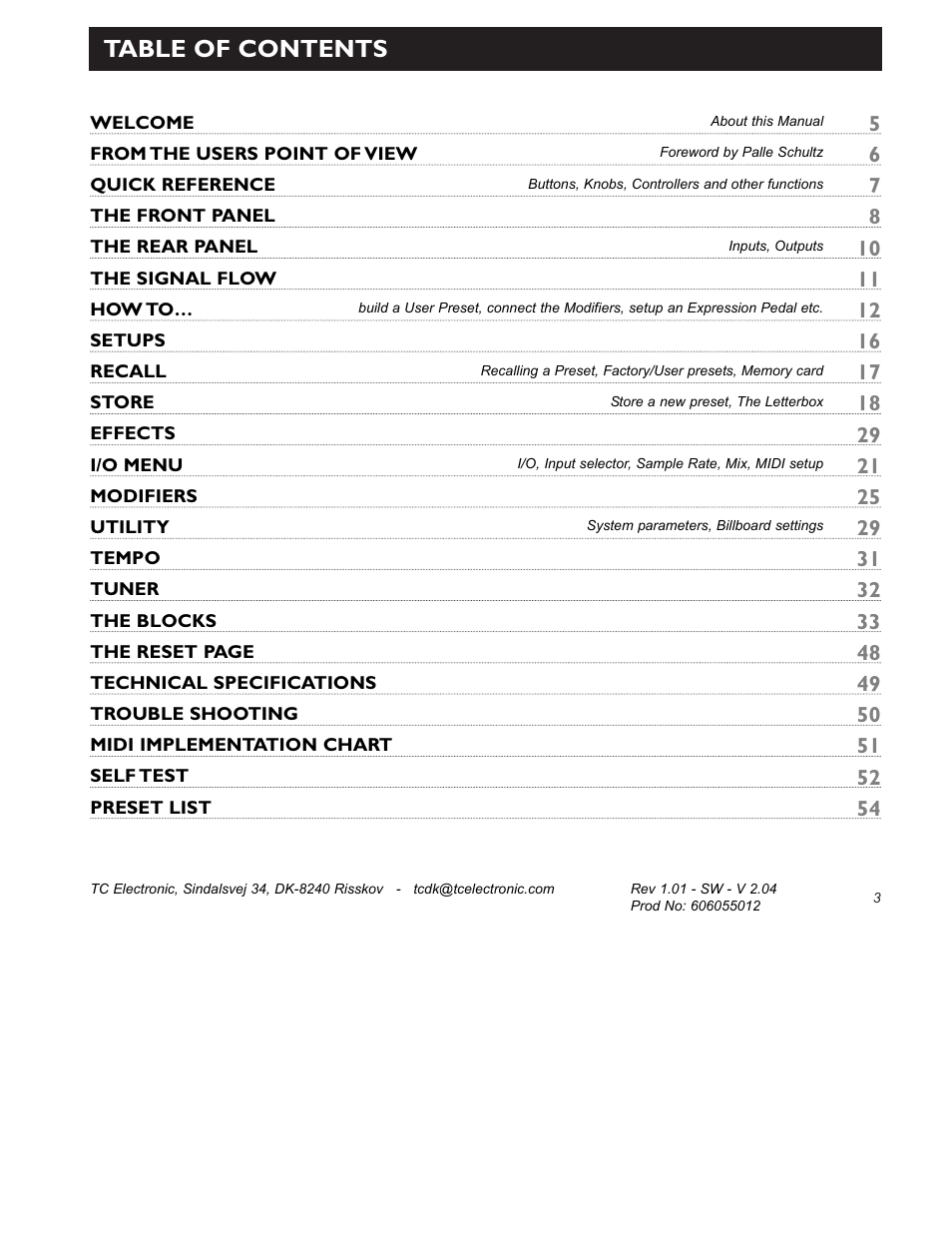 TC Electronic G-Force User Manual | Page 5 / 63