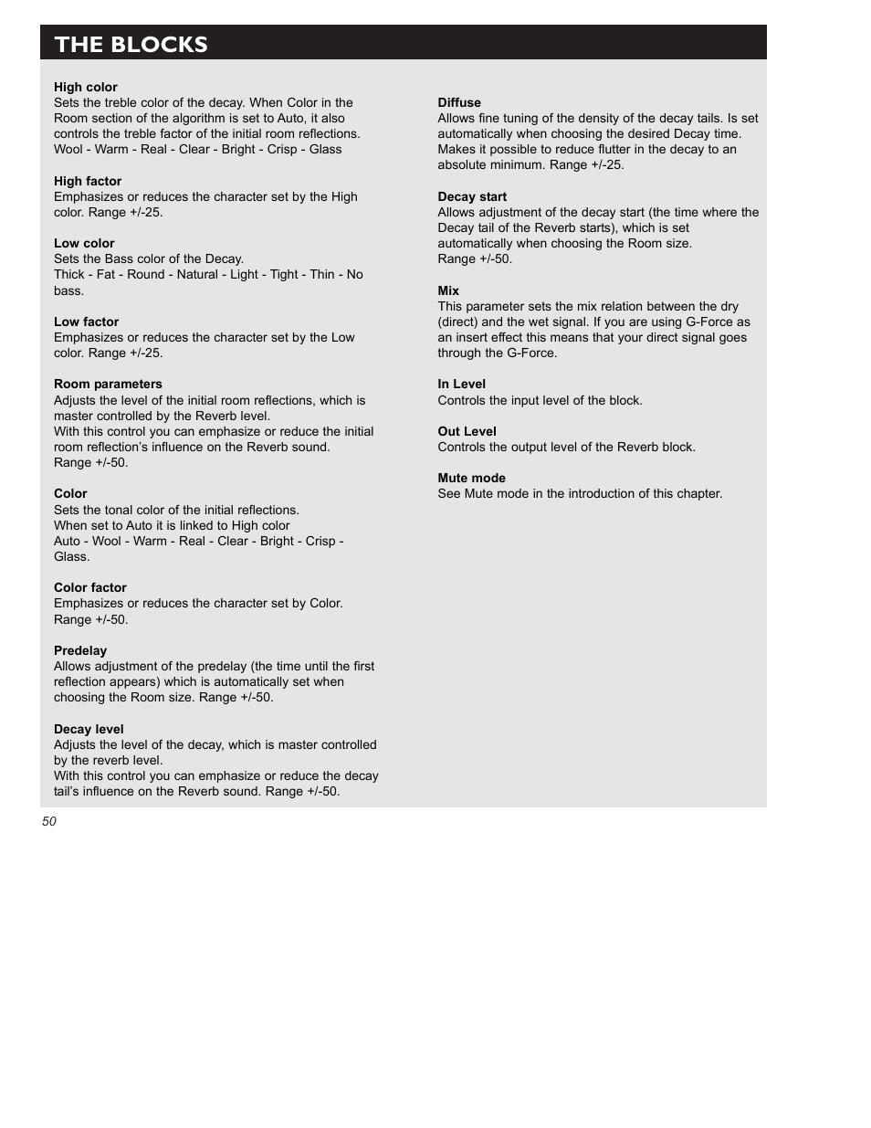 The blocks | TC Electronic G-Force User Manual | Page 52 / 63