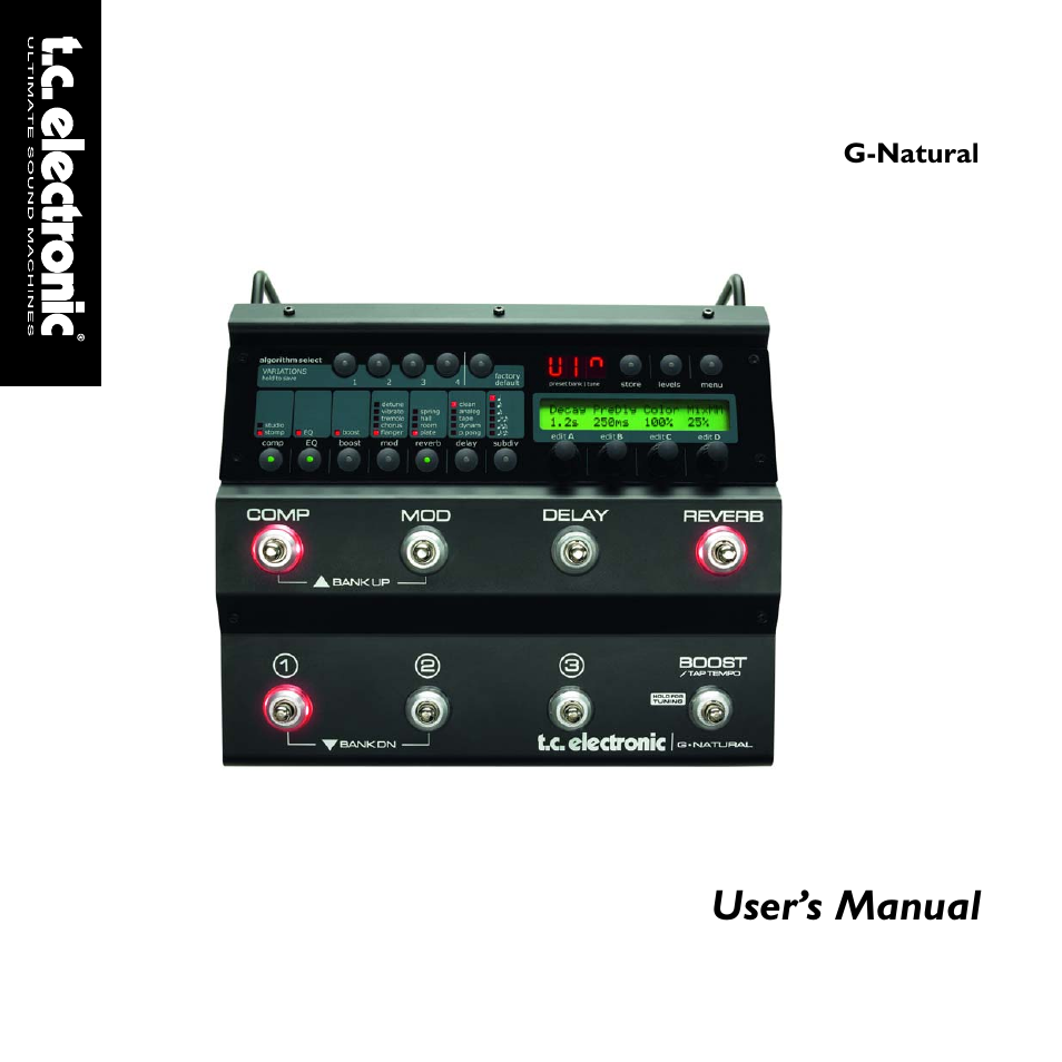 TC Electronic G-Natural User Manual | 34 pages