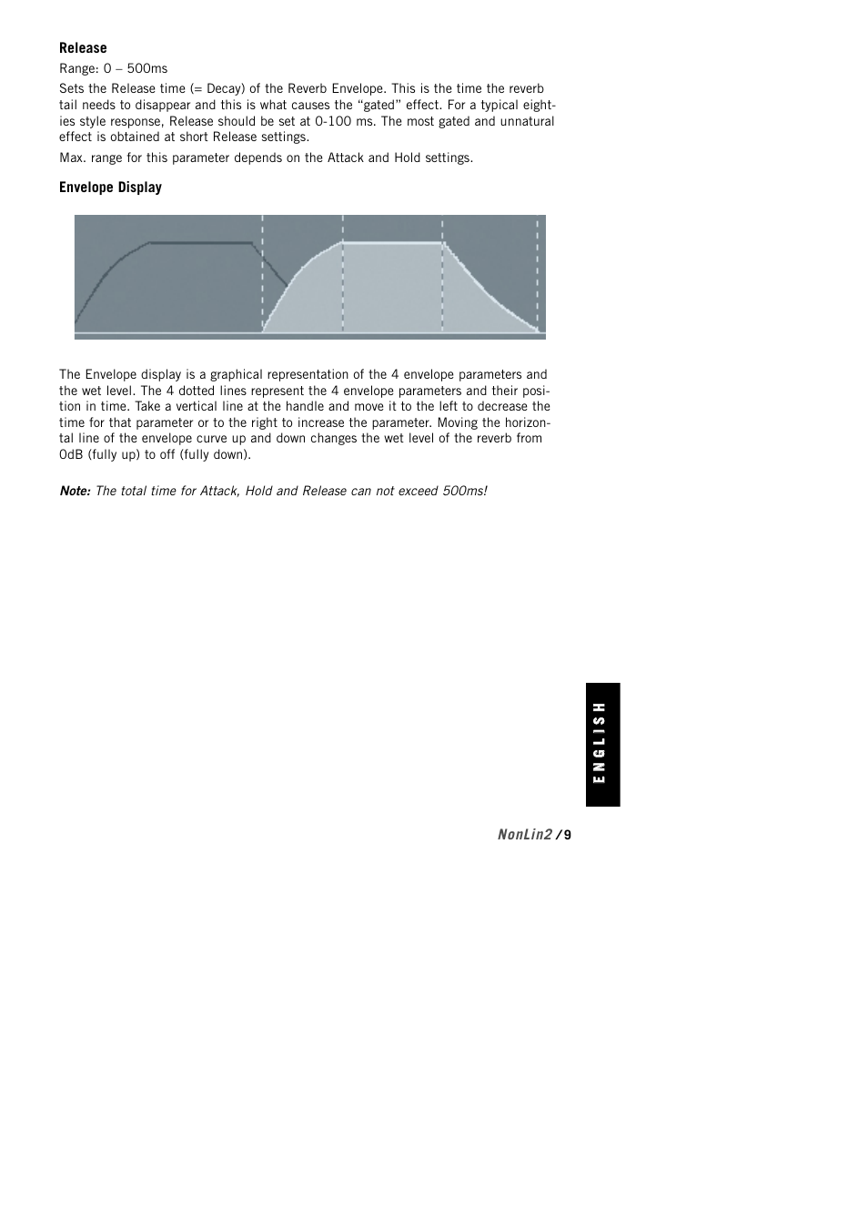 Envelope display | TC Electronic NonLin2 TDM User Manual | Page 9 / 16