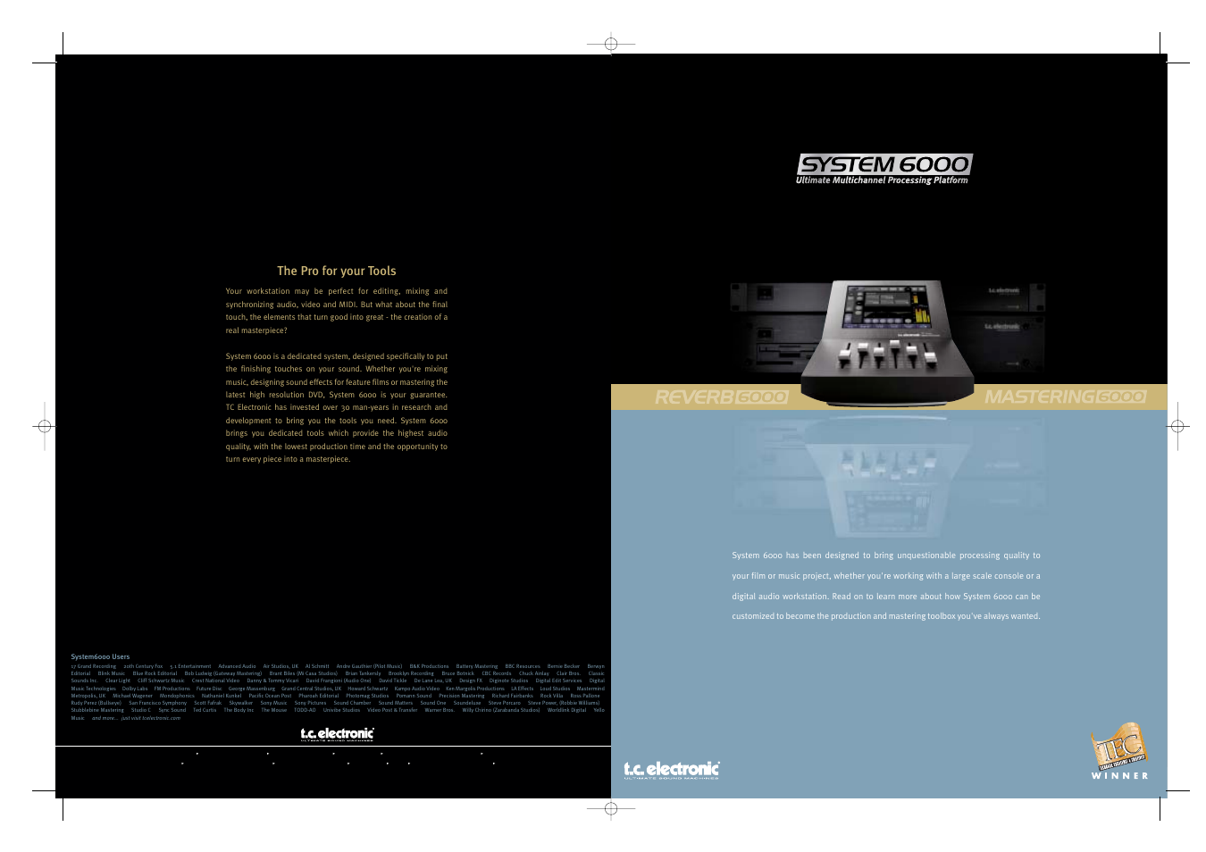 TC electronic SDN BHD System 6000 User Manual | 4 pages