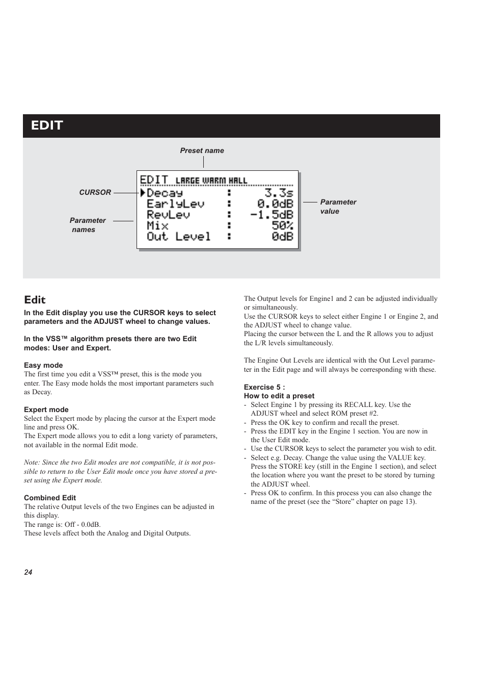 Edit | TC electronic SDN BHD M3000 User Manual | Page 26 / 78