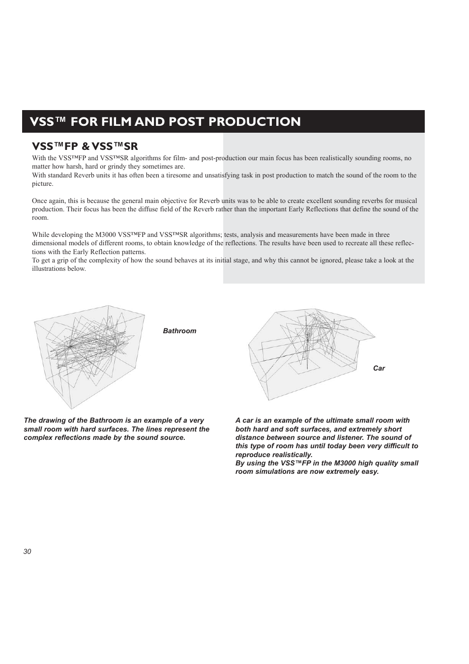 Vss™ for film and post production, Vss™fp & vss™sr | TC electronic SDN BHD M3000 User Manual | Page 32 / 78