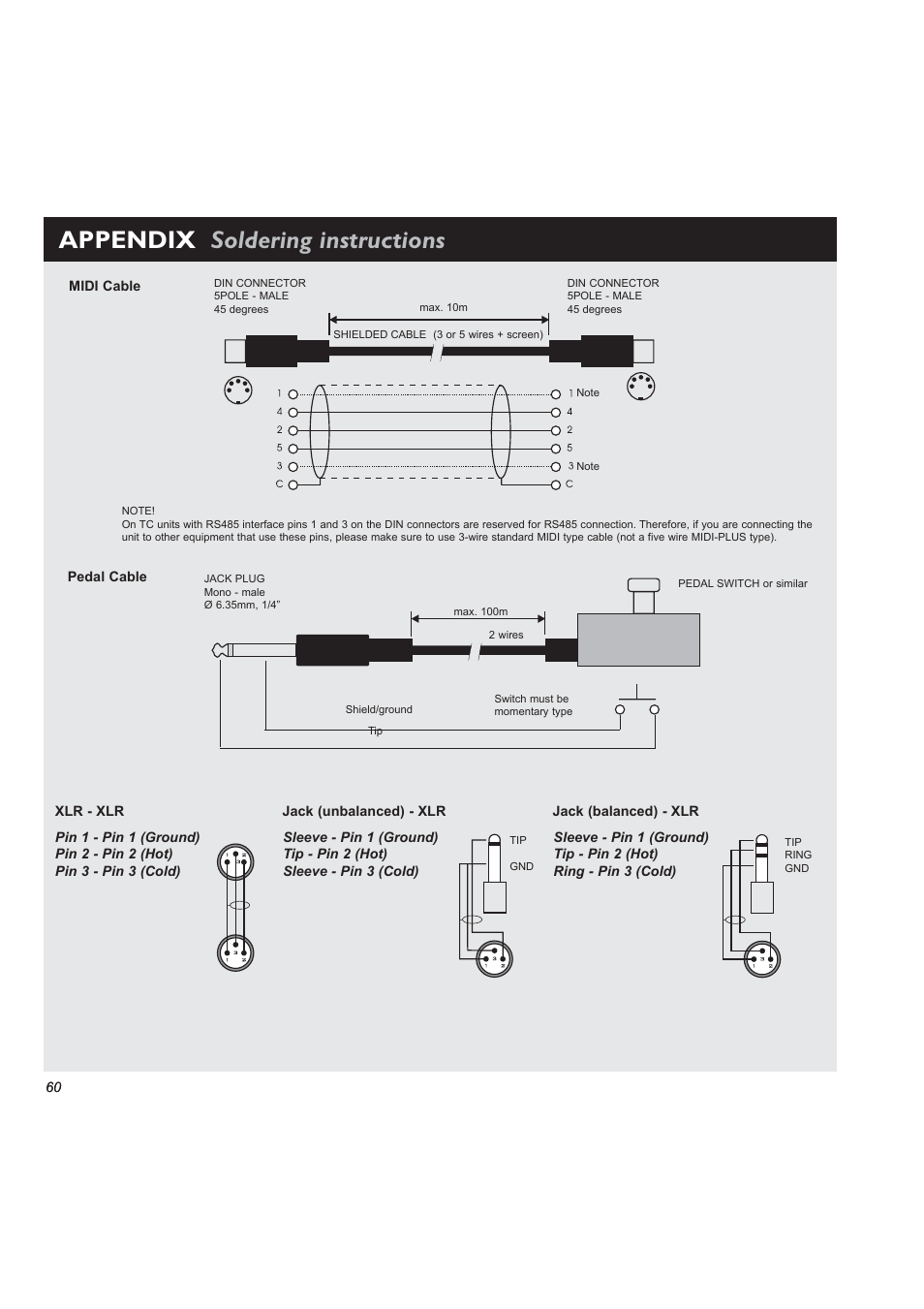 Appendix soldering instructions | TC electronic SDN BHD M3000 User Manual | Page 62 / 78