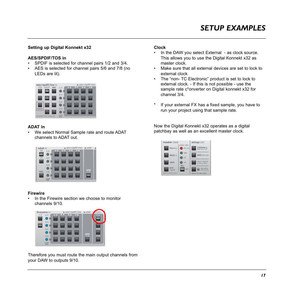 Setup examples | TC electronic SDN BHD x32 User Manual | Page 19 / 30