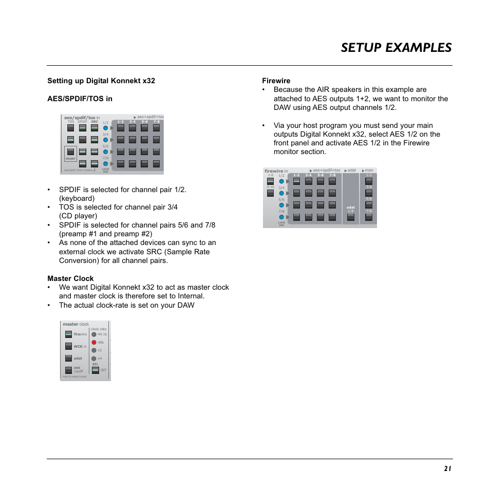 Setup examples | TC electronic SDN BHD x32 User Manual | Page 23 / 30