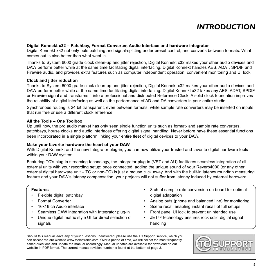 Introduction | TC electronic SDN BHD x32 User Manual | Page 7 / 30