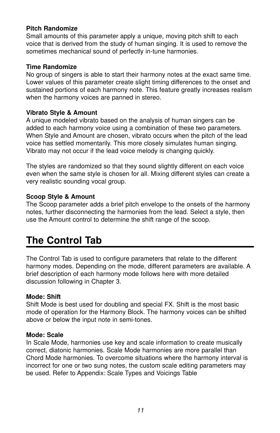 The control tab | TC Electronic Harmony4 TDM User Manual | Page 11 / 22