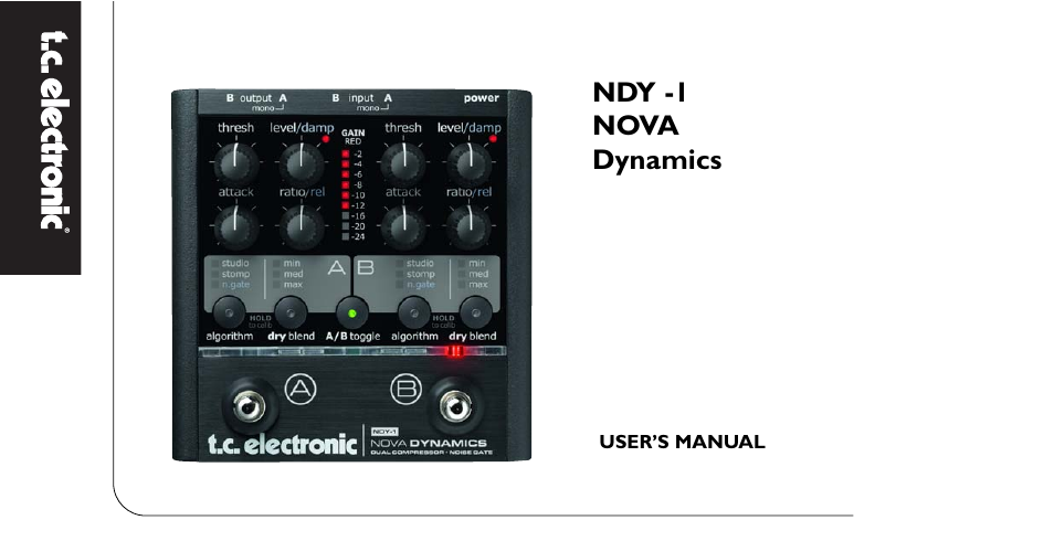 TC electronic SDN BHD Nova Dynamics NDY-1 User Manual | 20 pages