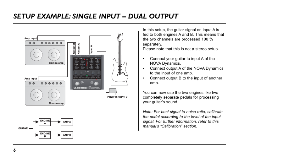 Setup example: single input – dual output | TC electronic SDN BHD Nova Dynamics NDY-1 User Manual | Page 6 / 20