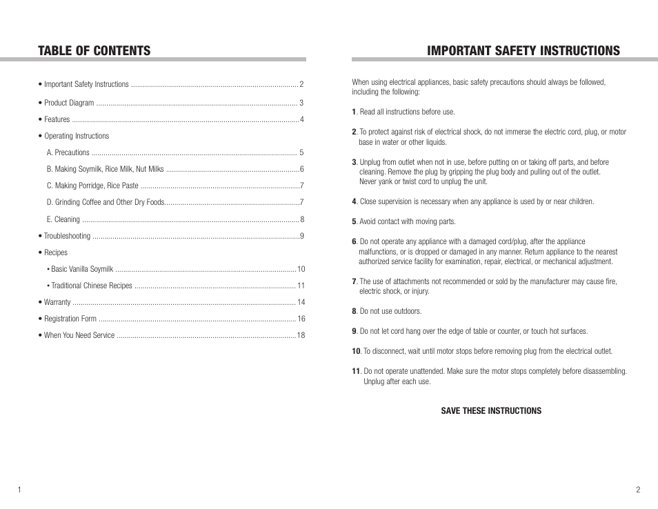 Tribest SOYABELLA SB-130 User Manual | Page 2 / 10