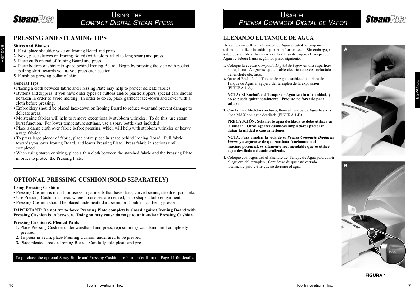 Top Innovations SF-622 User Manual | Page 10 / 16