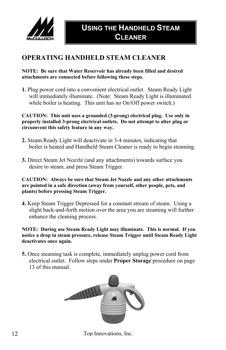 Top Innovations MC1227 User Manual | Page 12 / 16