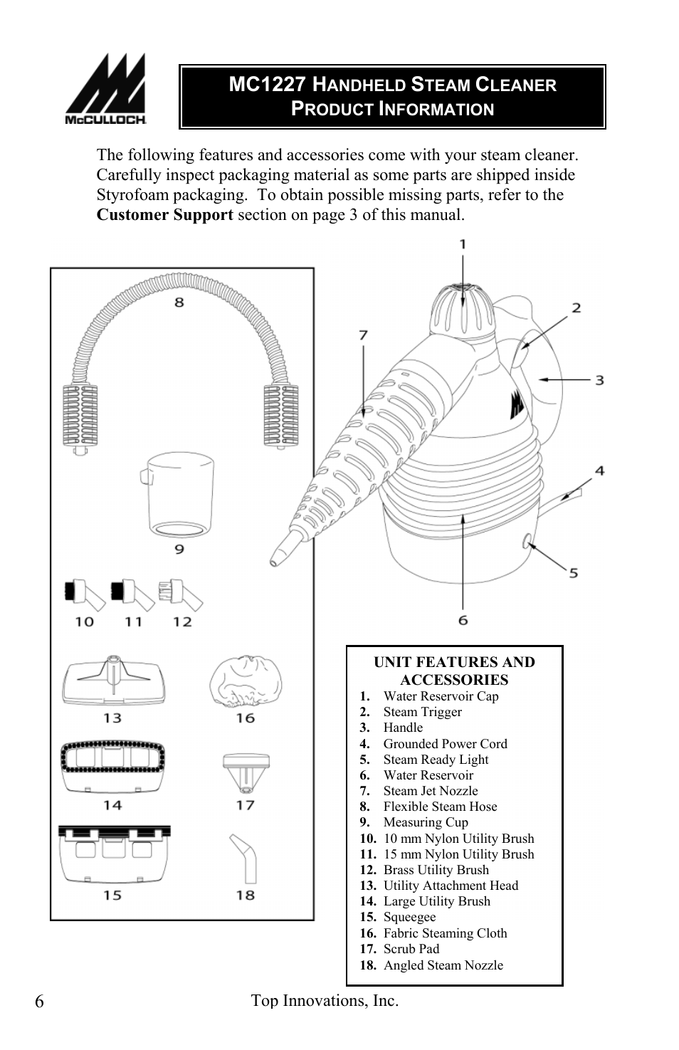 Mc1227 h | Top Innovations MC1227 User Manual | Page 6 / 16