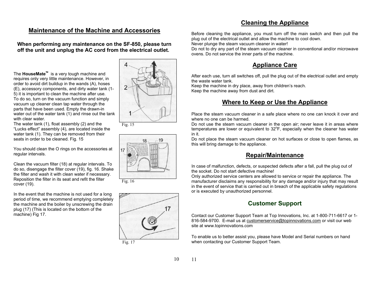 Top Innovations SF-850 User Manual | Page 6 / 8