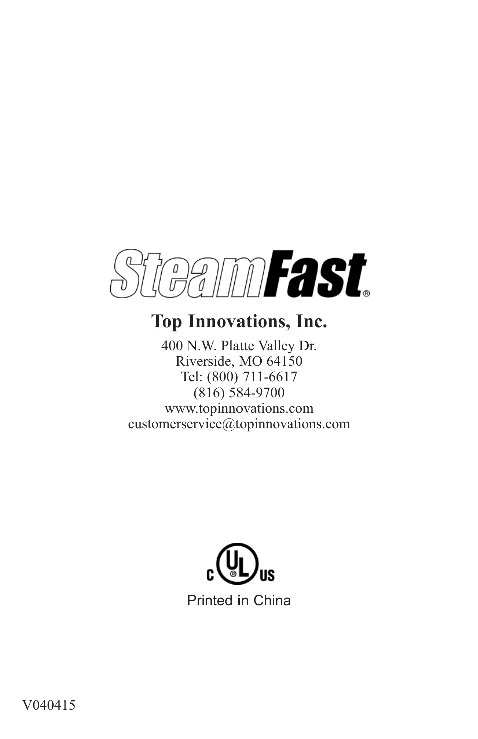 Top innovations, inc | Top Innovations SF-680 User Manual | Page 12 / 12