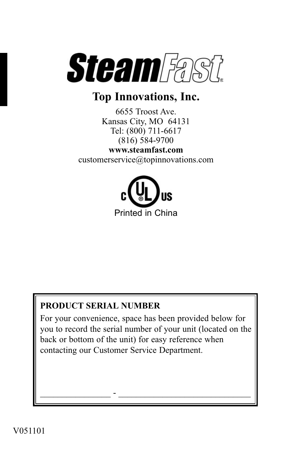 Top innovations, inc | Top Innovations STEAM FAST SP-660 User Manual | Page 12 / 36