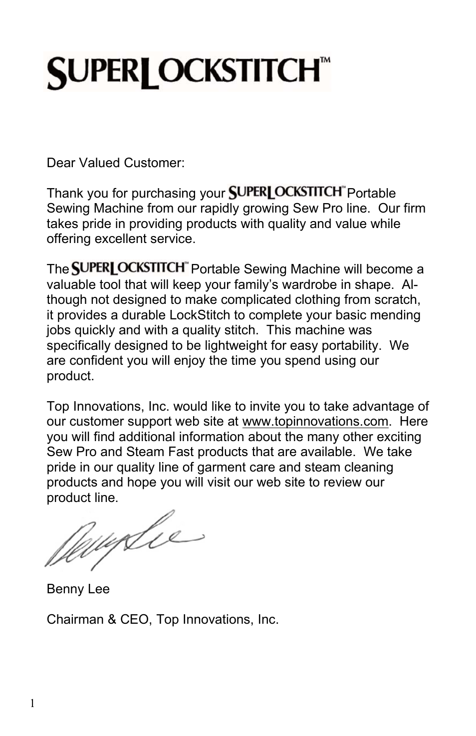 Top Innovations SP-403 User Manual | Page 2 / 22