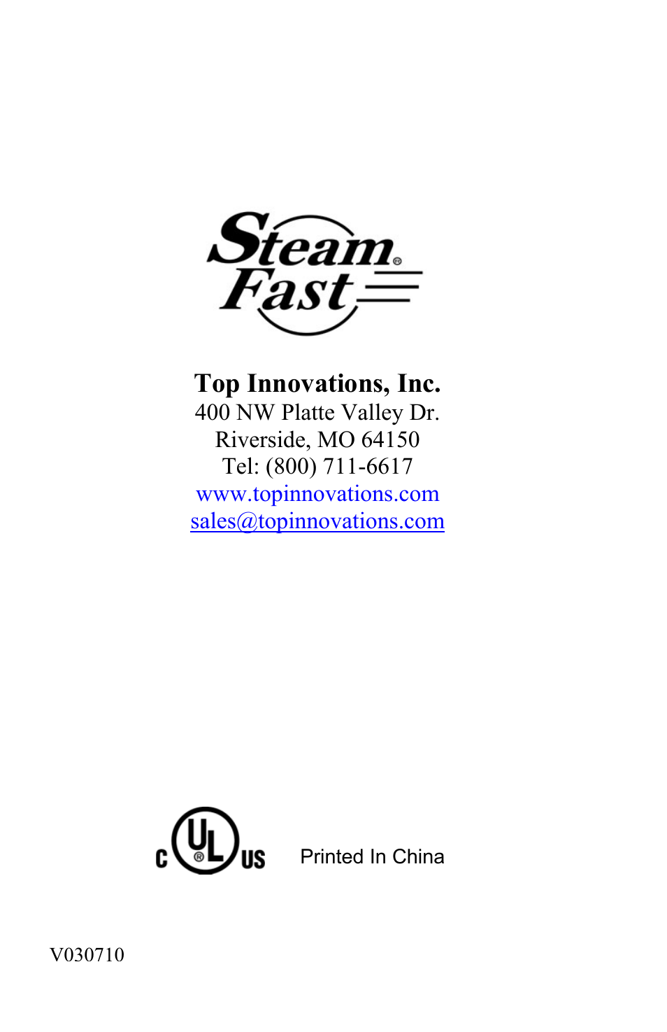 Top innovations, inc | Top Innovations SF-465 User Manual | Page 16 / 16