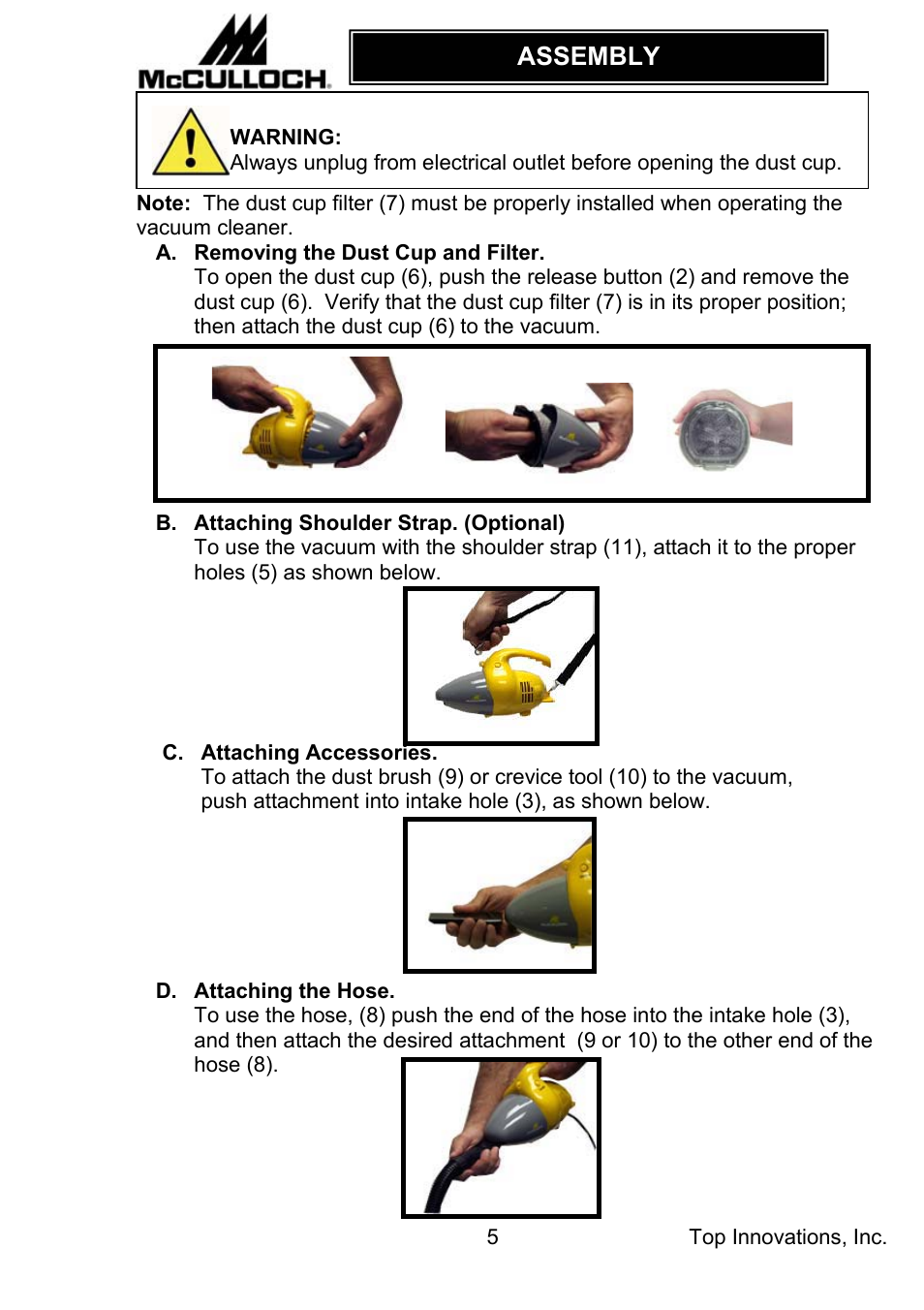 Top Innovations MC1910 User Manual | Page 6 / 11