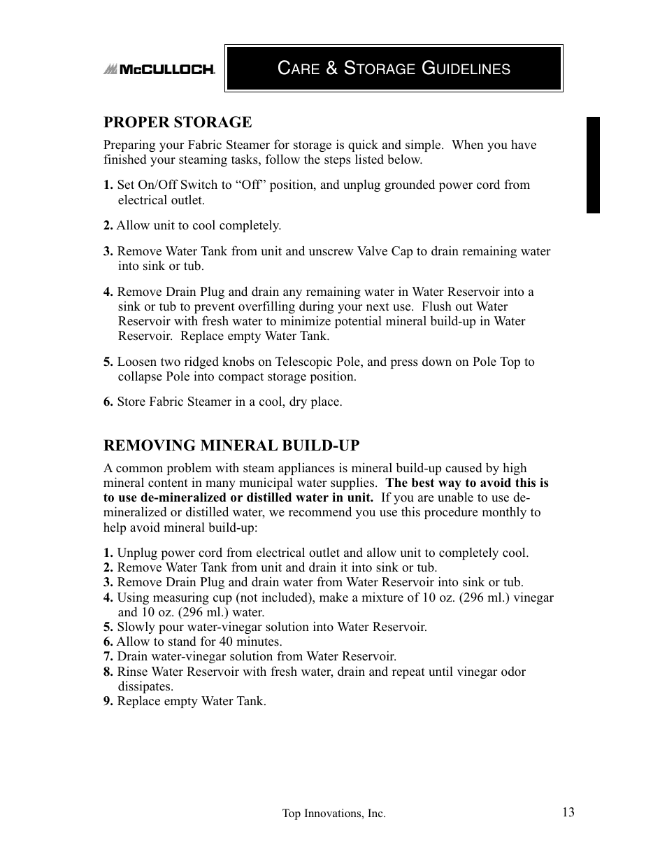 Top Innovations MC1407 User Manual | Page 13 / 48