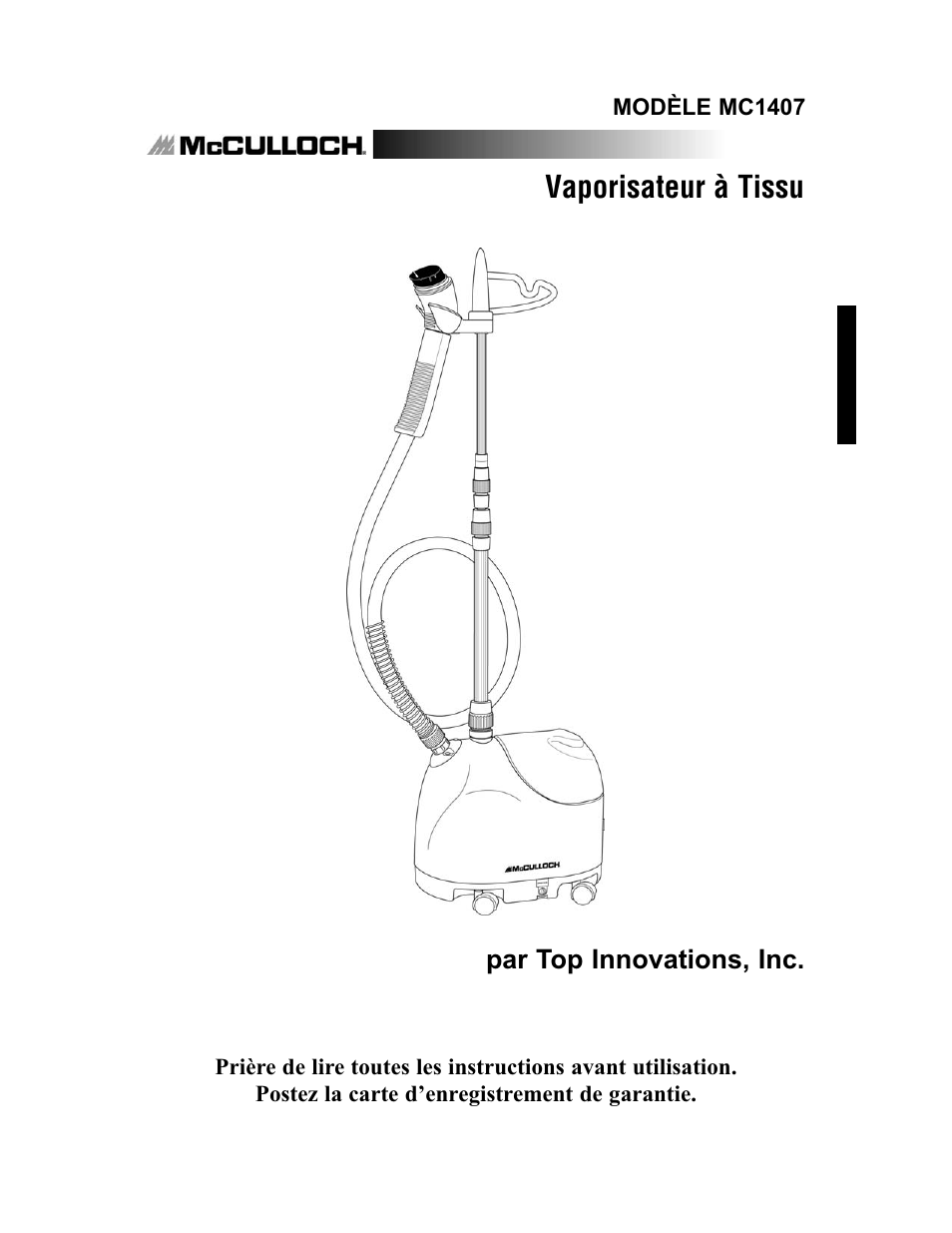 Vaporisateur à tissu | Top Innovations MC1407 User Manual | Page 17 / 48