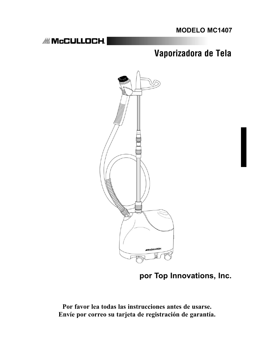 Vaporizadora de tela | Top Innovations MC1407 User Manual | Page 33 / 48