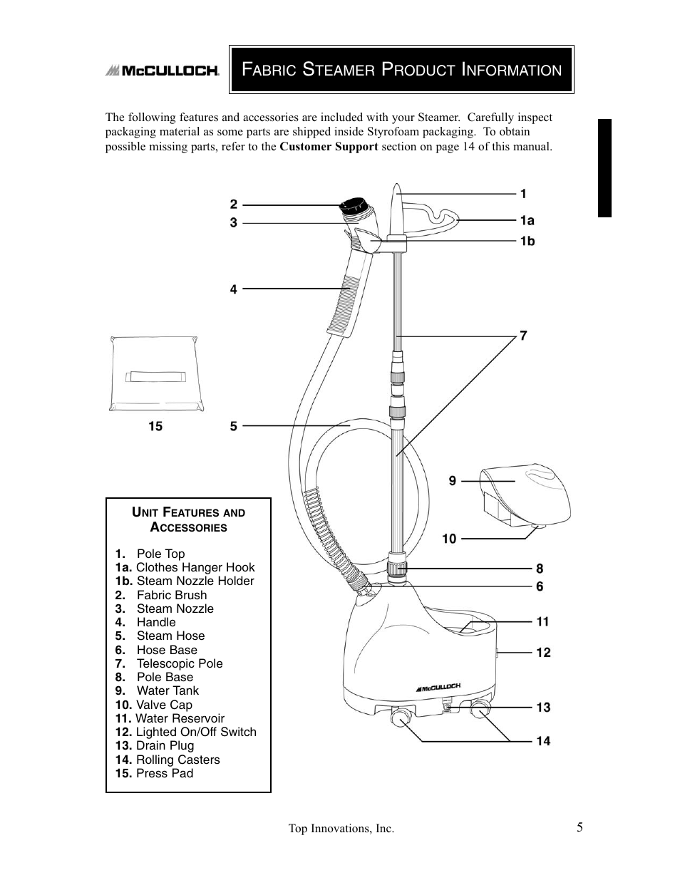 Top Innovations MC1407 User Manual | Page 5 / 48