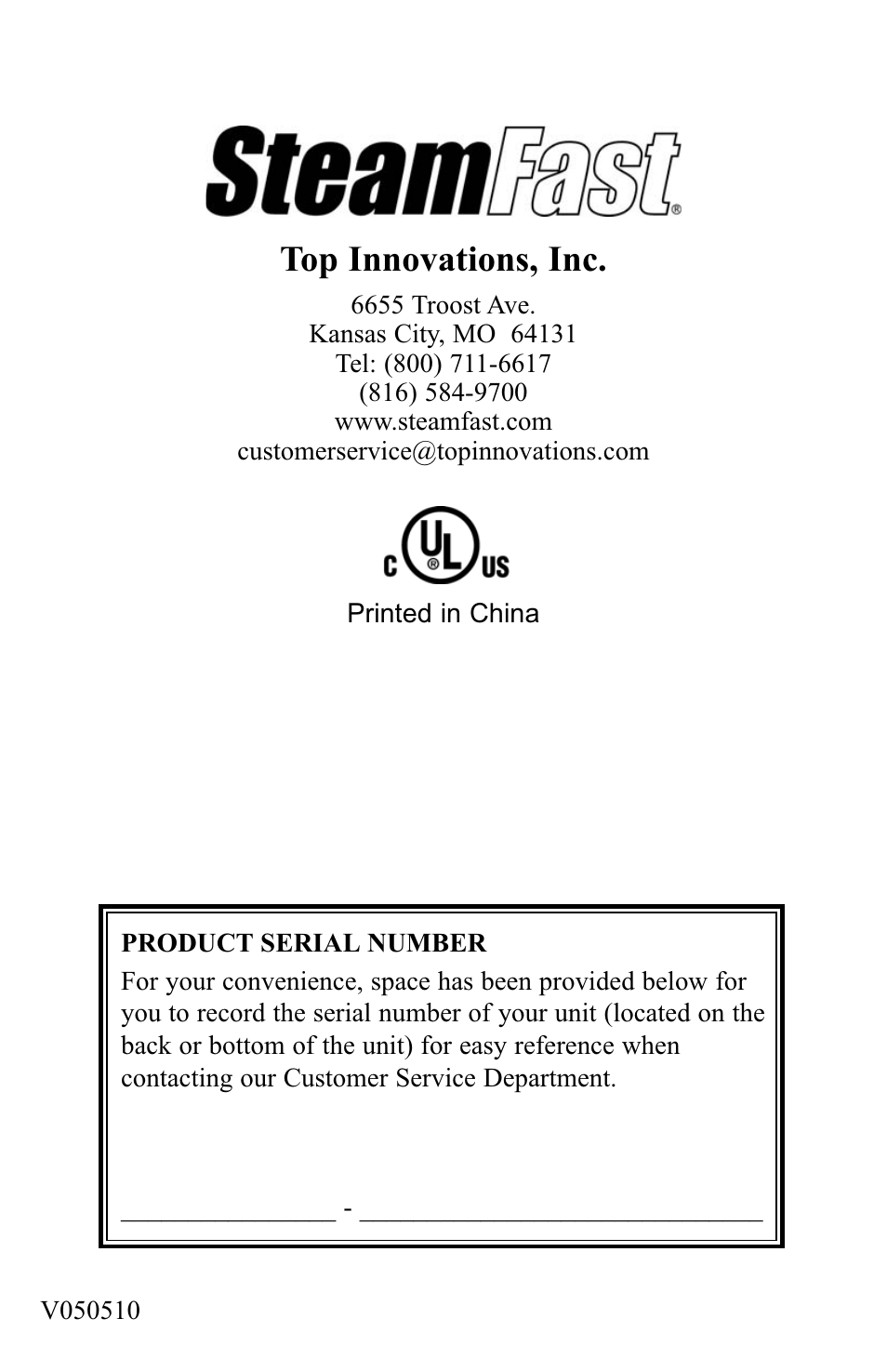 Top innovations, inc | Top Innovations SF-407 User Manual | Page 16 / 16