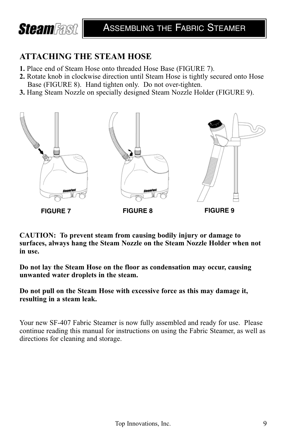 Top Innovations SF-407 User Manual | Page 9 / 16