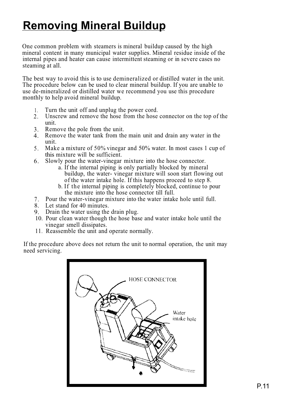 Removing mineral buildup | Top Innovations SP-350 User Manual | Page 12 / 13