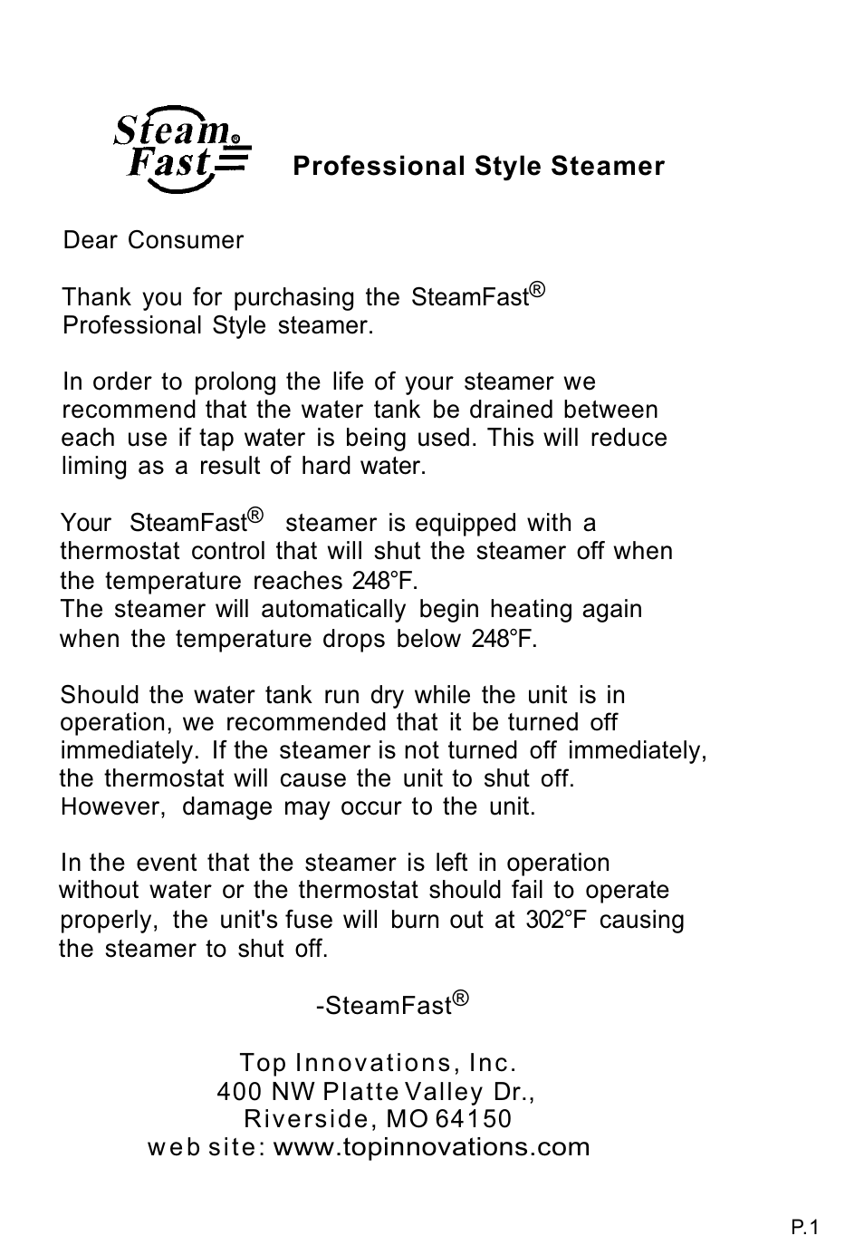 Top Innovations SP-350 User Manual | Page 2 / 13