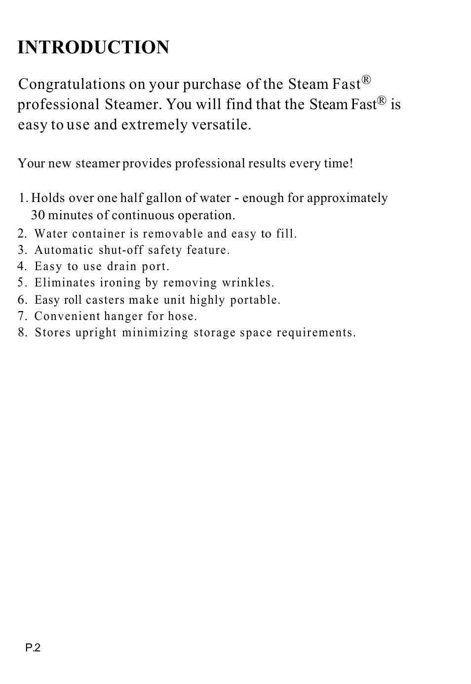 Introduction, The steam fast, Is easy | And extremely versatile | Top Innovations SP-350 User Manual | Page 3 / 13