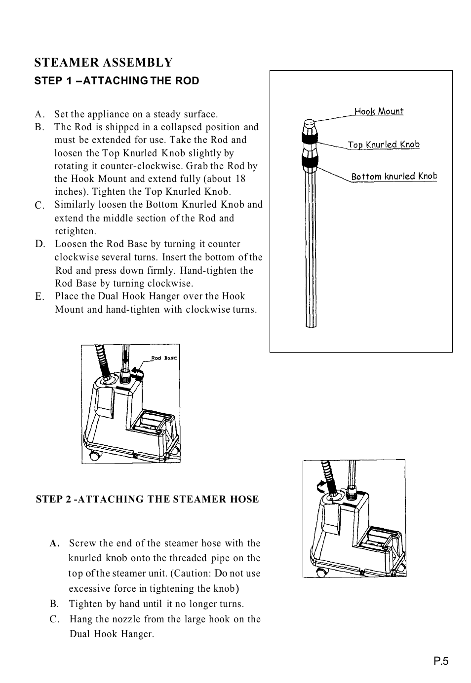 Steamer assembly | Top Innovations SP-350 User Manual | Page 6 / 13