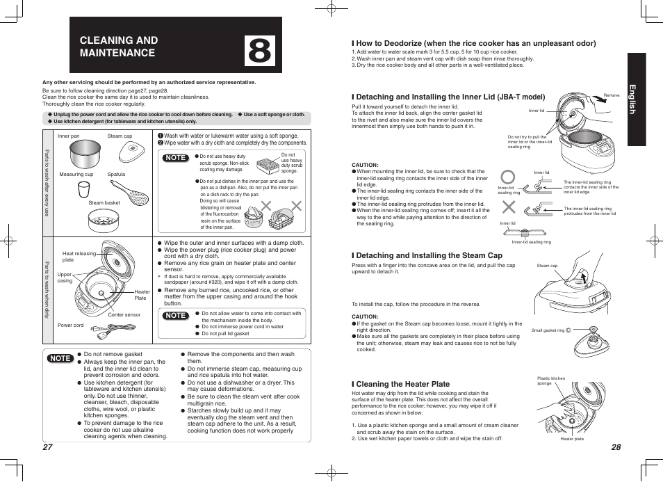 Cleaning and maintenance | Tiger Products Co., Ltd JBA-T10A User Manual | Page 15 / 17