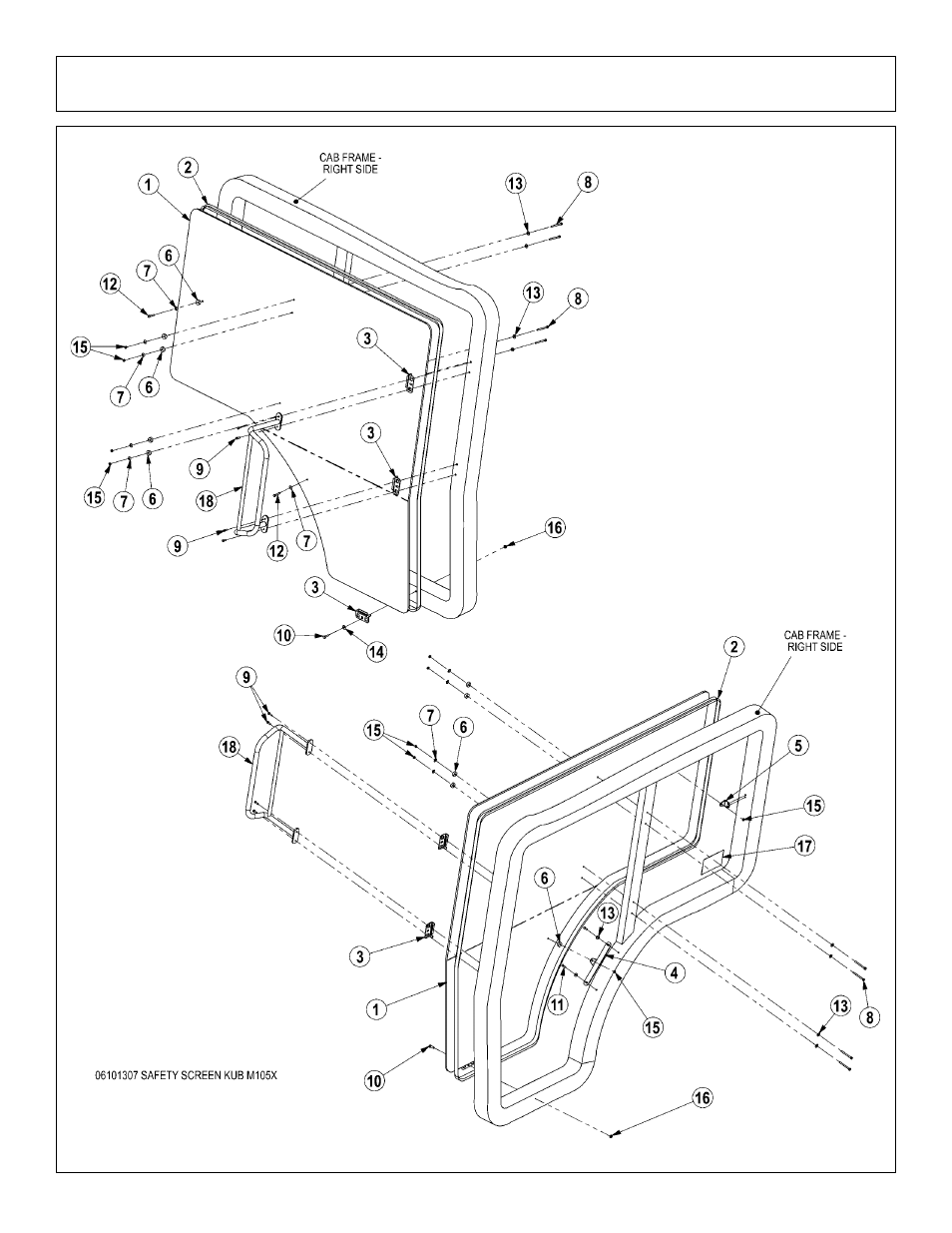 Safety screen - kubota m105x | Tiger Products Co., Ltd M105X/S User Manual | Page 100 / 176