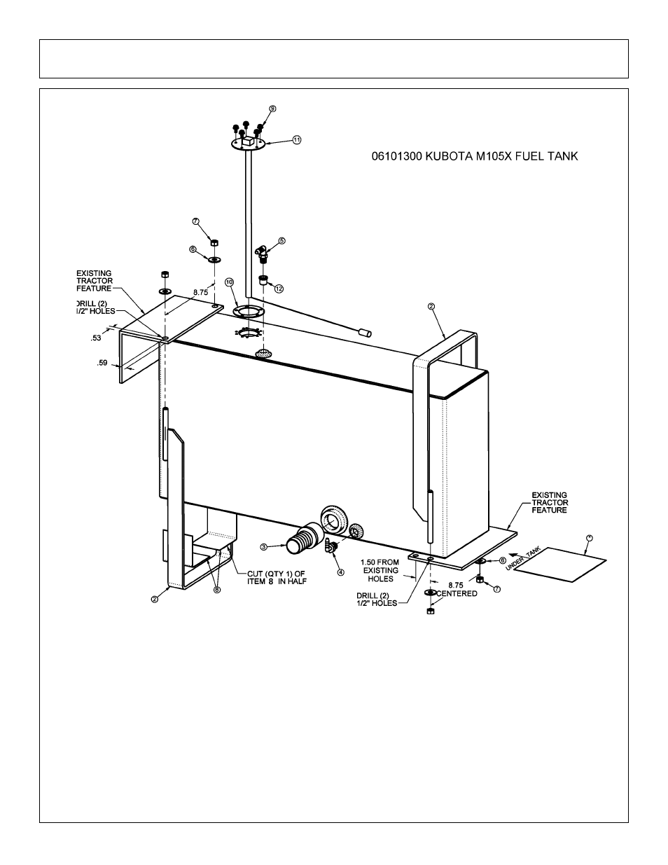 Fuel tank - kubota m105x | Tiger Products Co., Ltd M105X/S User Manual | Page 104 / 176