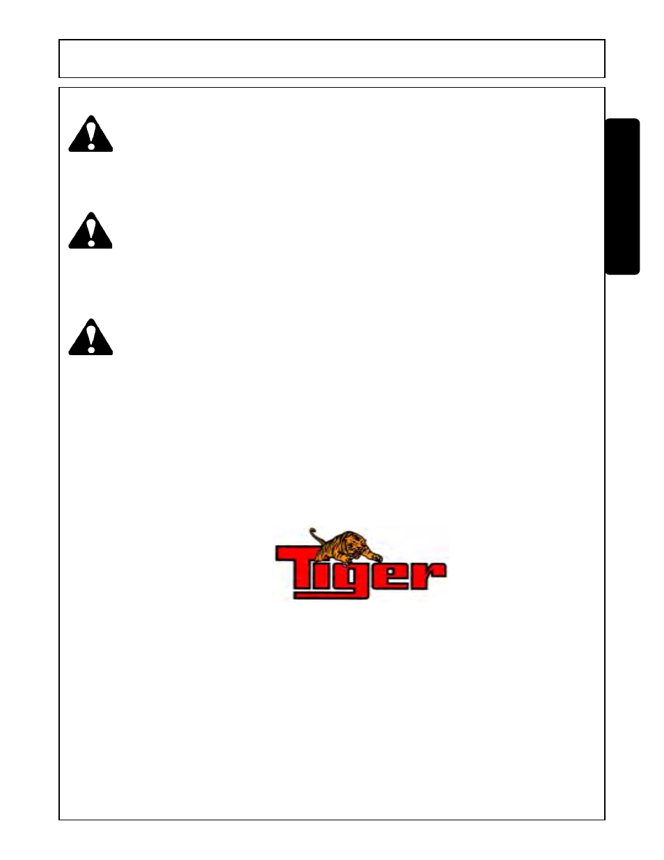 Safety, See your dealer | Tiger Products Co., Ltd M105X/S User Manual | Page 15 / 176