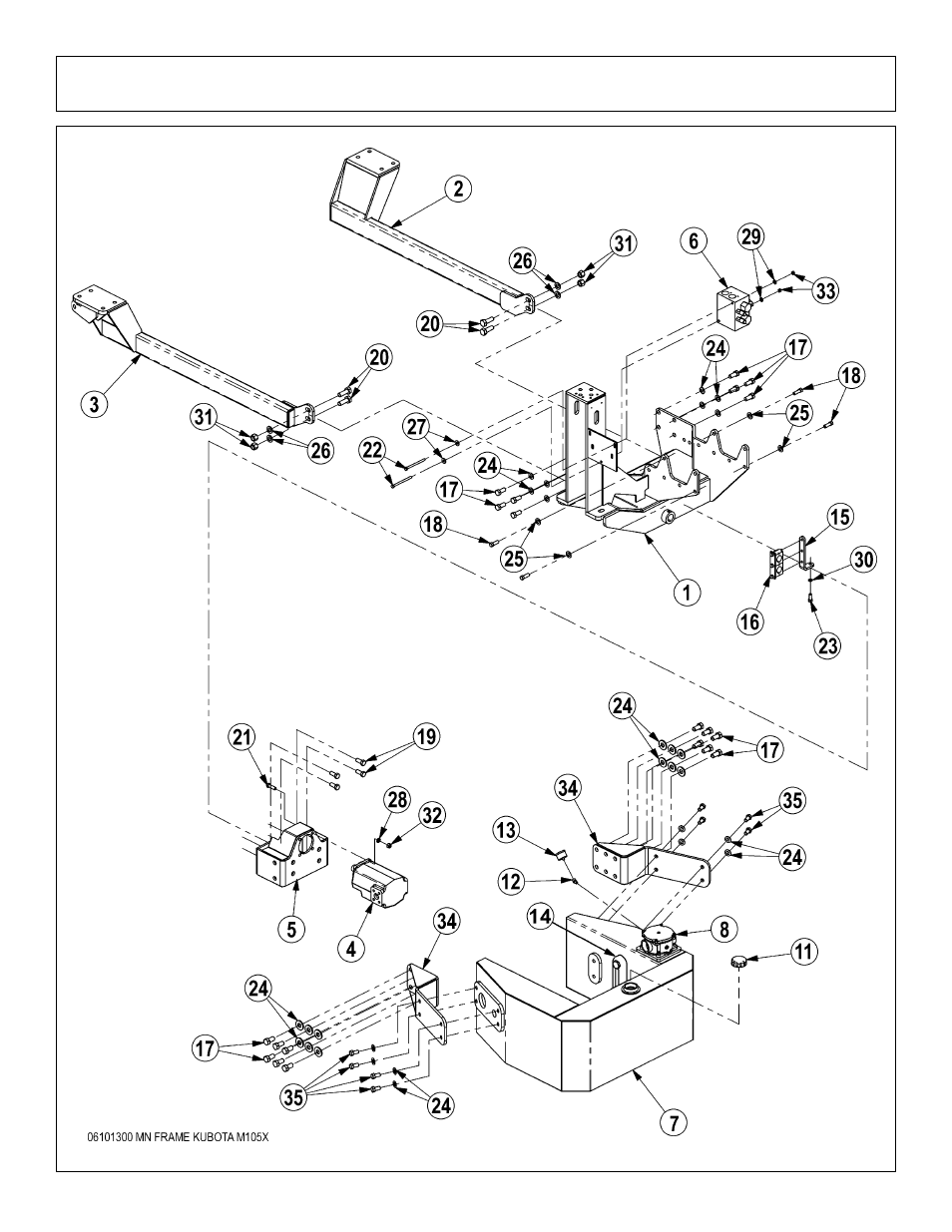 Tractor mount kit - main frame m105x | Tiger Products Co., Ltd M105X/S User Manual | Page 84 / 176