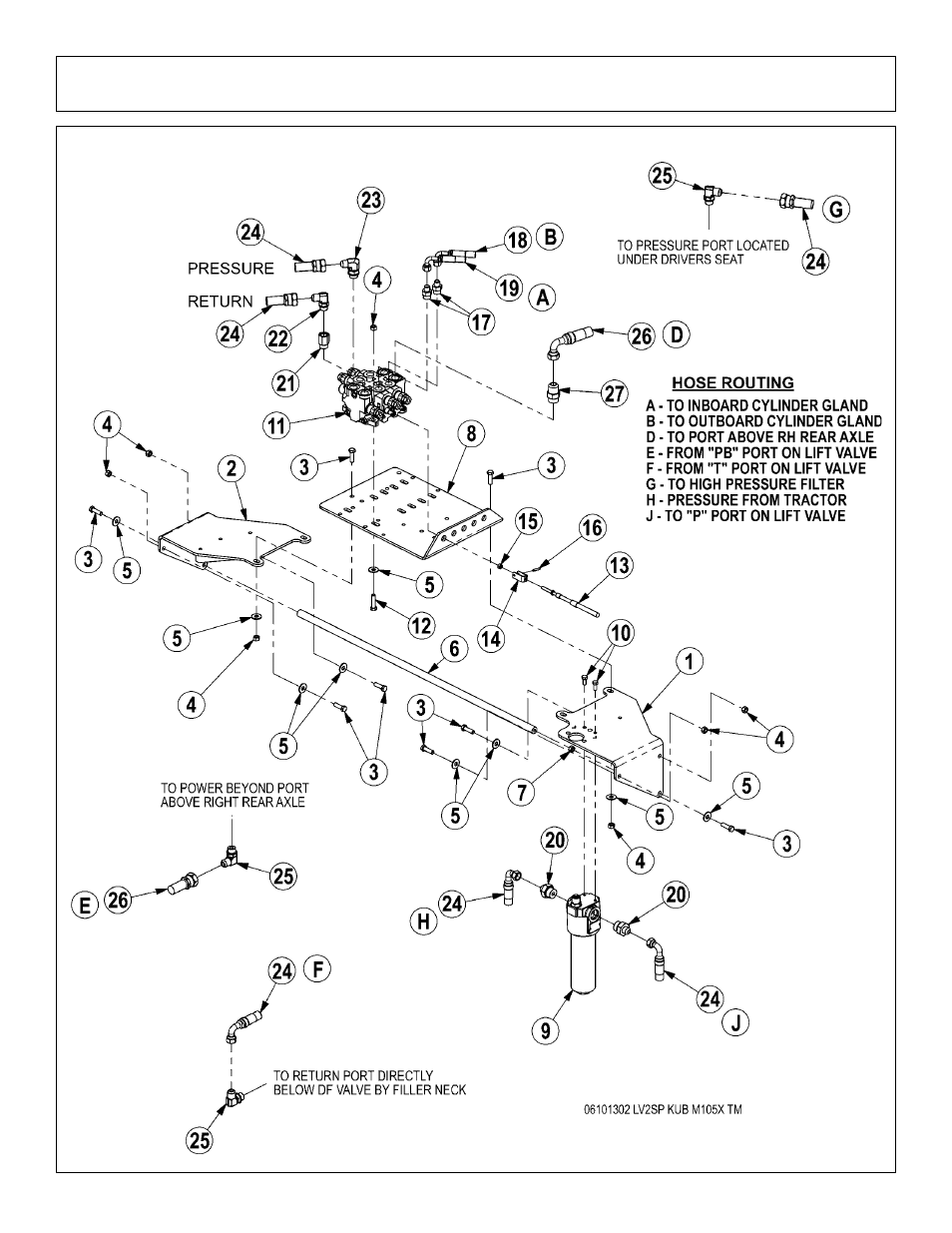 2sp husco lift valve - cable | Tiger Products Co., Ltd M105X/S User Manual | Page 94 / 176