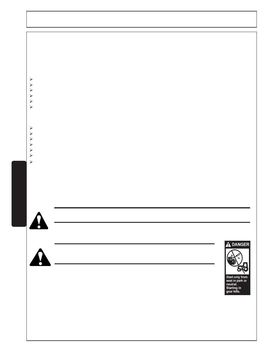 Operation, Starting the tractor | Tiger Products Co., Ltd TWR-180 User Manual | Page 44 / 86