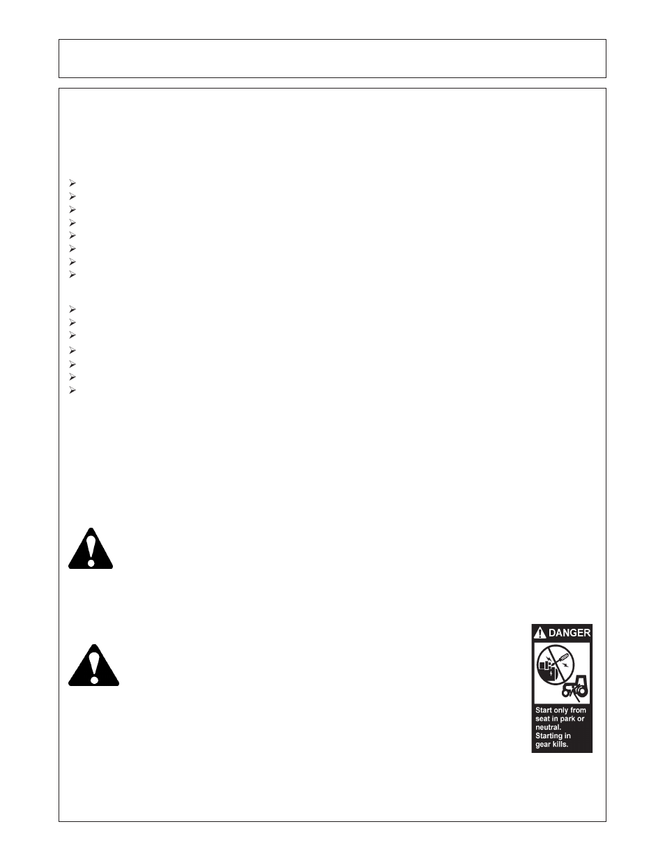 Operation, Starting the tractor | Tiger Products Co., Ltd RBF-12C User Manual | Page 58 / 91