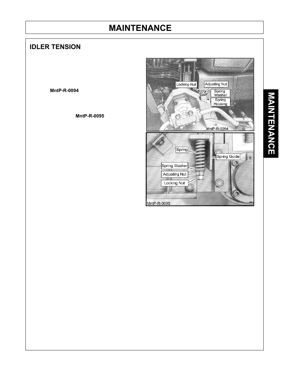 Maintenance | Tiger Products Co., Ltd JOHN DEERE 5101E User Manual | Page 105 / 210
