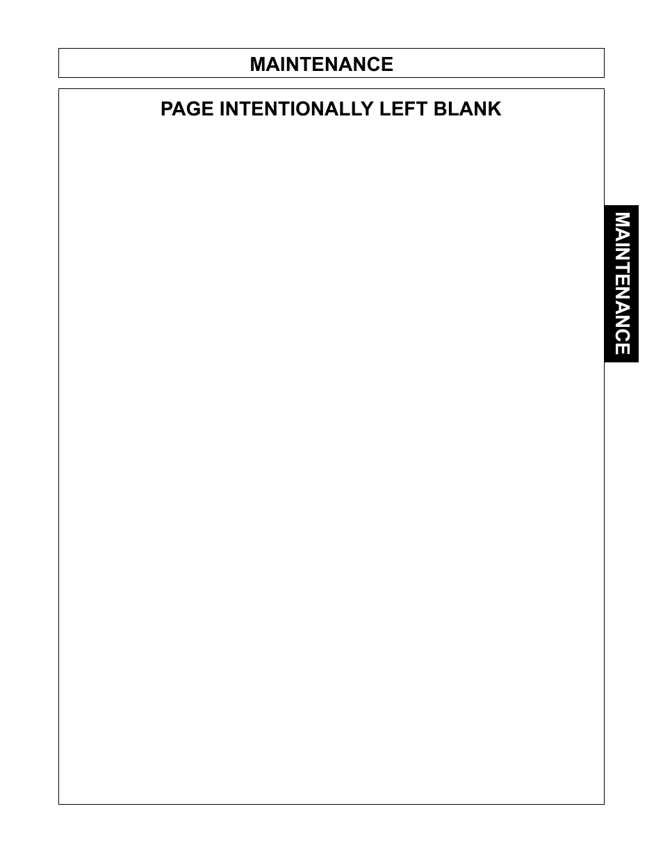 Maintenance, Maintenance page intentionally left blank | Tiger Products Co., Ltd JOHN DEERE 5101E User Manual | Page 117 / 210