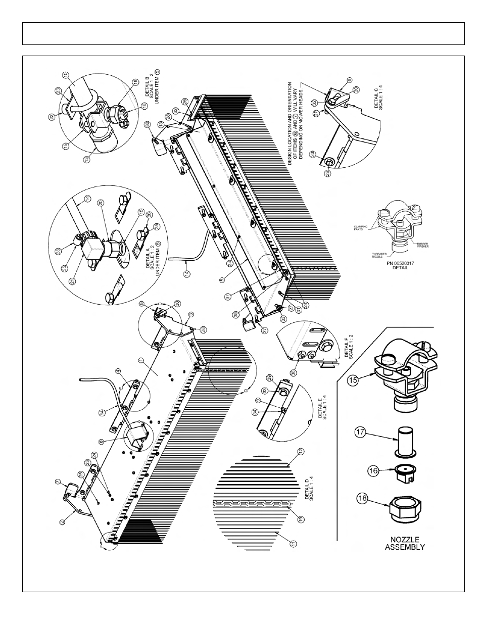 Wetcut 60in sprayer head assembly | Tiger Products Co., Ltd JOHN DEERE 5101E User Manual | Page 202 / 210