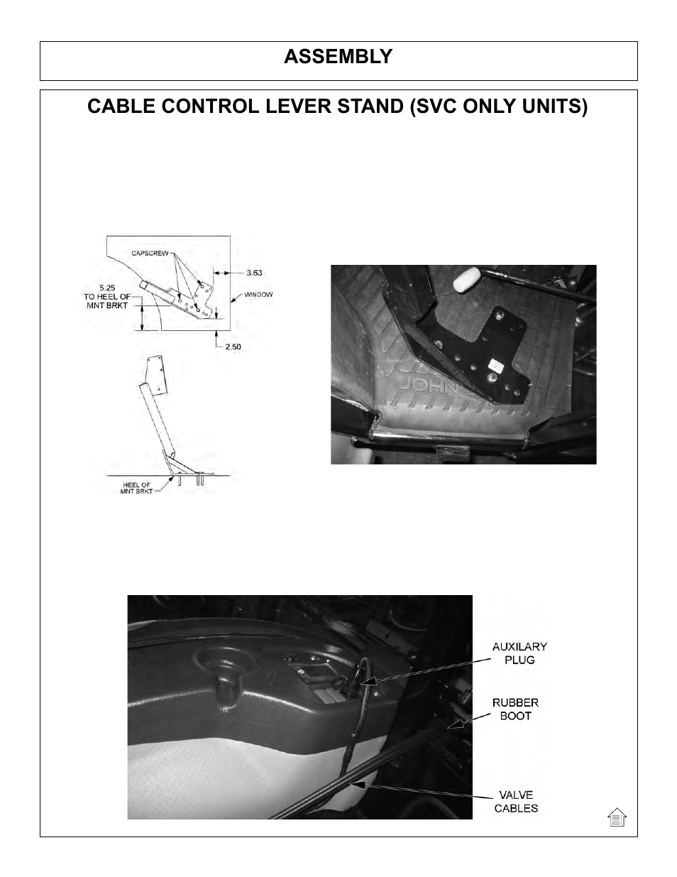 Assembly, Cable control lever stand (svc only units) | Tiger Products Co., Ltd JOHN DEERE 5101E User Manual | Page 31 / 210